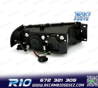 FAROS PARA SKODA OCTAVIA 01-04 LUZ DIURNA LED FONDO CROMO