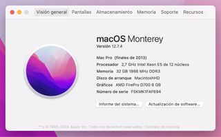 Mac Pro (finales 2013) Impecable