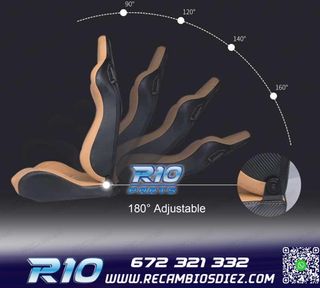 ASIENTO DEPORTIVO SEMI BAQUET ESTILO RS CUERO BEIGE