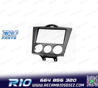 MARCO NEGRO BRILLO RADIO 2-DIN PARA MAZDA RX-8 03-08 AIRE AC