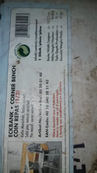 Rinconera mesa y sillas nuevo