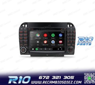 RADIO GPS ANDROID 10 PARA MERCEDES S W220 98-05