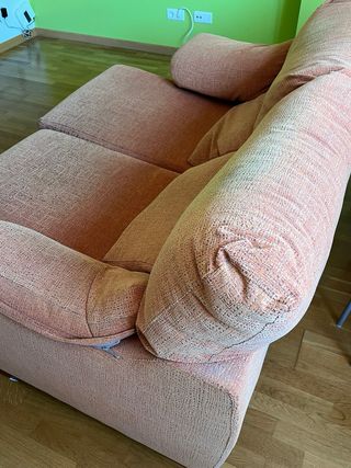 Sofá extensible tela naranja