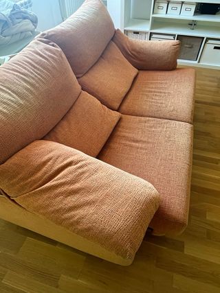Sofá extensible tela naranja