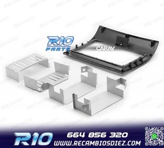 MARCO NEGRO BRILLO RADIO 2-DIN PARA CITROEN JUMPER PEUGEOT B