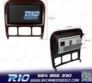RADIO GPS ANDROID 13 MERCEDES CLASE S W220 98-05