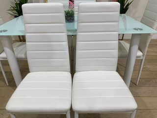 Comedor 6 Sillas Cristal Blanco