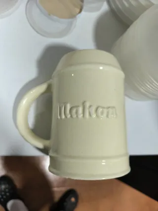 Jarra cerámica Mahou beige