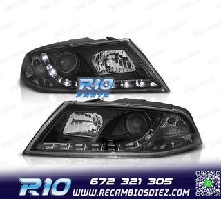 FAROS SKODA OCTAVIA 05-08 LUZ DIURNA LED FONDO NEGRO
