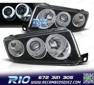 FAROS SKODA FABIA 99-07 OJOS ANGEL FONDO NEGRO