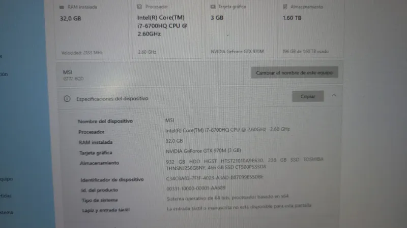 Portatil MSI GT72 6QD Dominator Pro Pantalla 17 " afbeelding 8