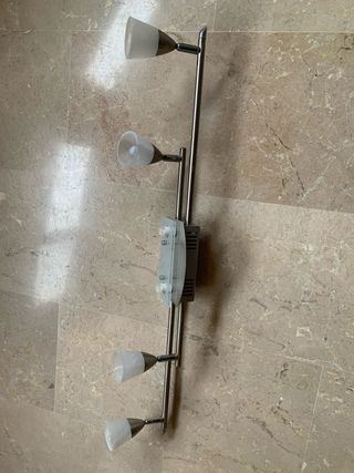 Lámpara de pared moderna metal y cristal 6 bombill