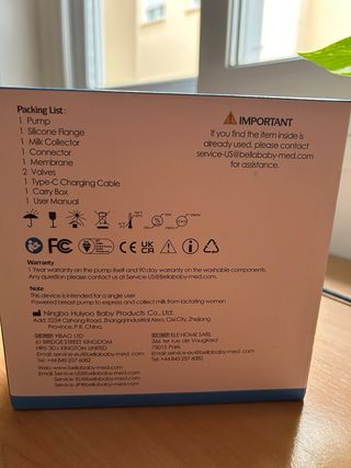 Sacaleches Eléctrico Portátil Bellababy