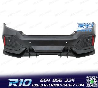 PARAGOLPES TRASERO HONDA CIVIC 16- LOOK TYPE R