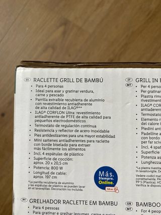 Raclette Grill SilverCrest Bambú 800W