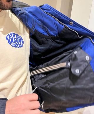 Chaqueta de esquí hombre azul, negra y blanca