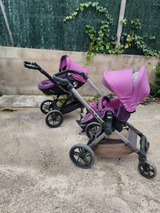 Carrito Bebé Jane Muum Morado 2 en uno