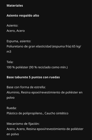 Silla de oficina Langfjall gris y blanca