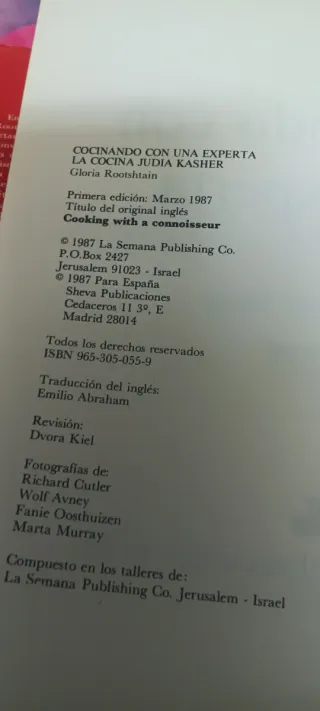 COCINANDO CON UNA EXPERTA. LA  COCINA JUDÍA KASHER