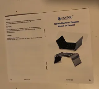 Teclado Bluetooth Plegable Esynic Negro