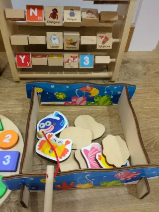 Lote juguetes madera 2 años