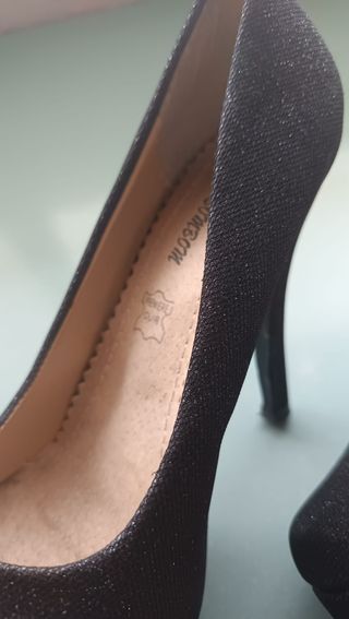 Zapatos de fiesta Miss Sixty negros y plateados