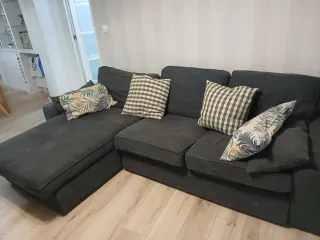 Sofá Chaiselongue Gris Tela