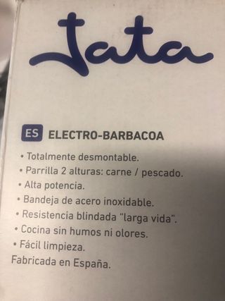 Barbacoa Eléctrica Jata BQ101 Nueva