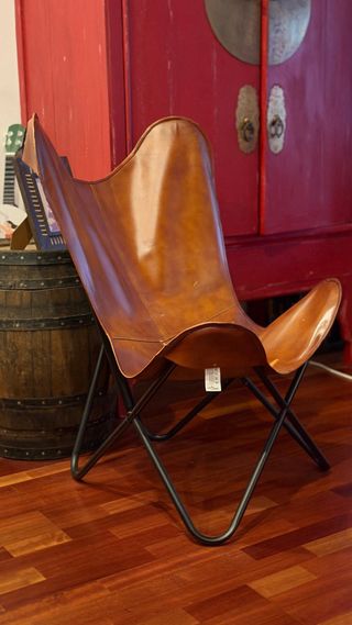 Silla Mariposa Piel Marrón