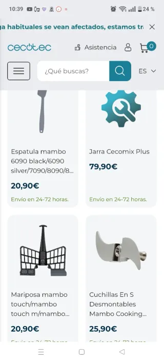 Piezas Robot Cocina Cecotec Mambo