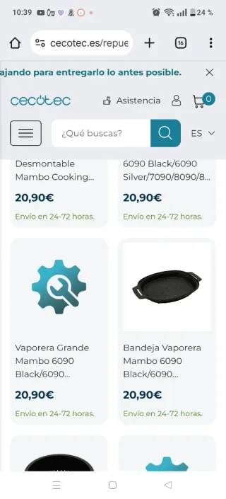 Piezas Robot Cocina Cecotec Mambo