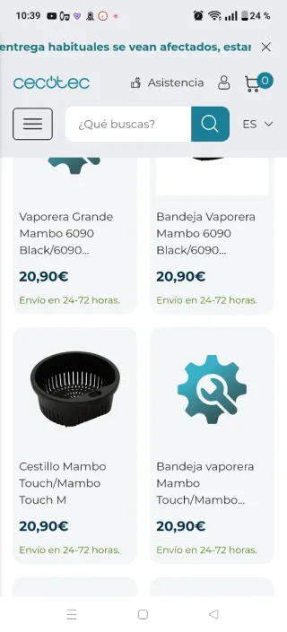 Piezas Robot Cocina Cecotec Mambo