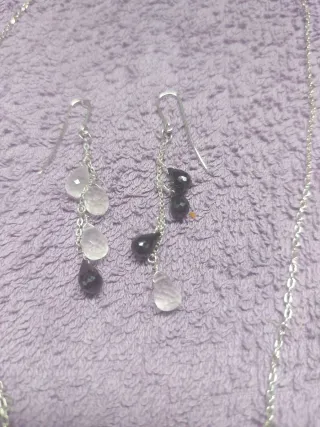 Conjunto Plata 925: Collar y Pendientes