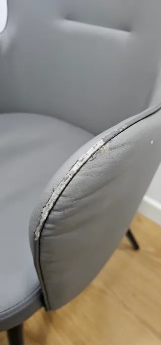 Sillas polipiel grises 7 unidades