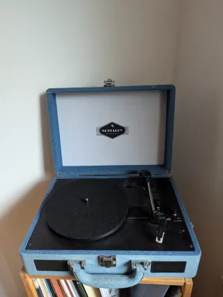 Tocadiscos Nostalgy Estilo Tejano Azul