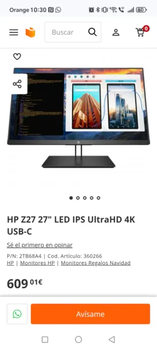 Monitor HP Z27 27 UHD 4K USB-C