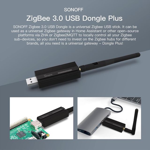 2 x SONOFF Universal Zigbee 3.0 USB Dongle Plus