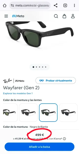 Gafas Ray-Ban Meta Gen 2 Precintadas