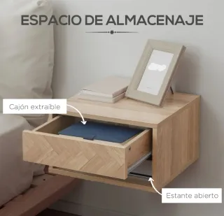 2 Mesitas Flotantes Madera