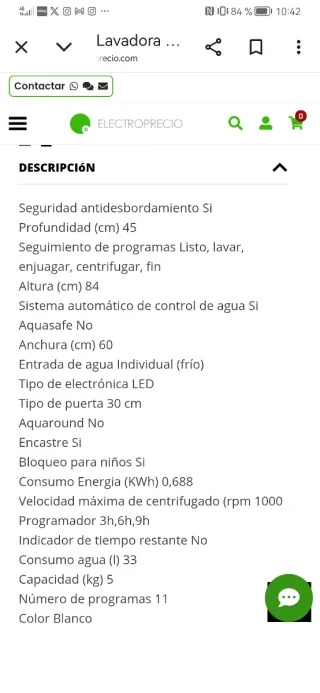 Lavadora BEKO EV 5100 +Y NUEVA