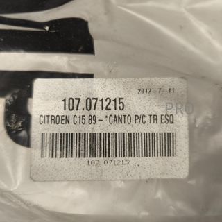 PUNTERA PARAGOLPES TRASERA IZQUIERDA CITROEN C15 NUEVO 107071215