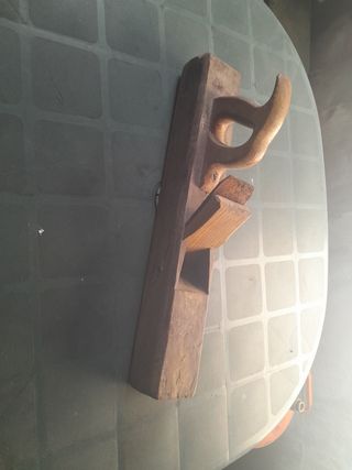 Cepillo carpintero antiguo madera