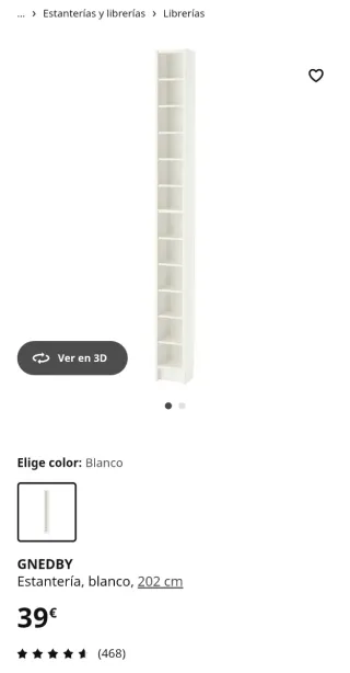 Estantería blanca Ikea