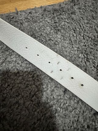 Cintura bianca taglia S con fibbia gioiello