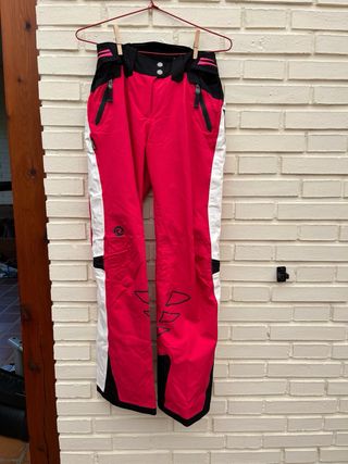 Pantalón de esquí rosa fucsia, blanco, negro mujer
