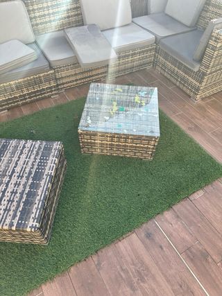 Conjunto de Sofá y Mesa Exterior