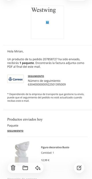 Busto decorativo Westwing blanco