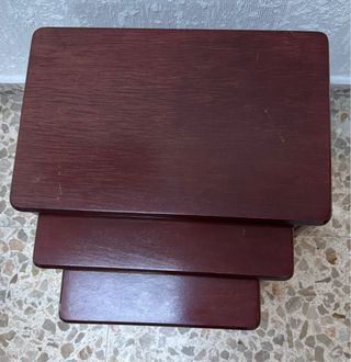 Conjunto mesas nido madera
