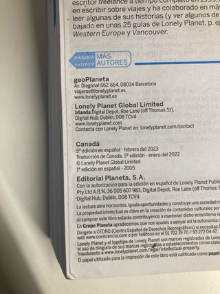 Canadá Lonely Planet 5