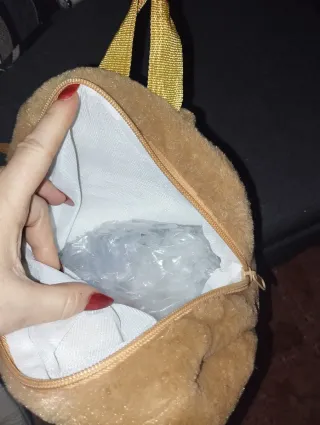 Mochila Labubu marrón peluche